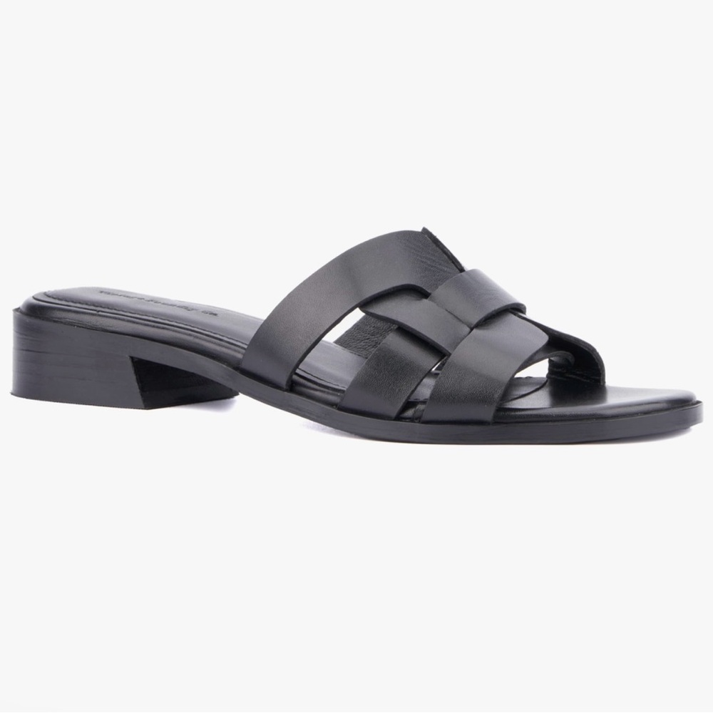 VINTAGE FOUNDRY LEATHER SLIDE FLATS